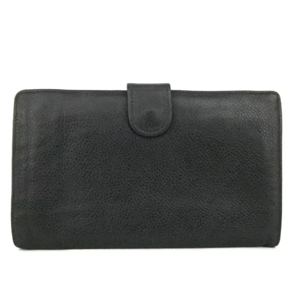 SOLD CHANEL CC Logo Caviar Skin Long Bifold Wallet/5AA0003 - Picture 2 of 13